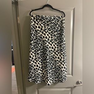 Zara Satin Midi Skirt